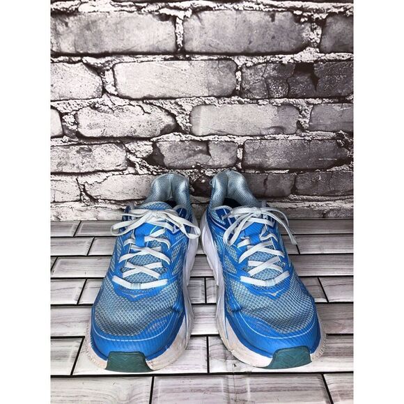 HOKA One One Clifton 3 Blue Synthetic Lace Up Running Shoes Women Sz 8M US/40EU - Picture 3 of 16